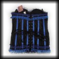 Gorset czarno niebieski M klimat burleski3.JPG