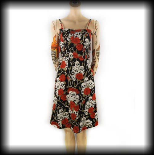 Sukienka w czaszki i róże S Black Roses.JPG