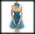Sukienka Pin Up Voodoo Vixen S błękitna w grochy 4.JPG