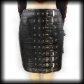 Spódnica mini z klamrami S rock punk gothic.JPG