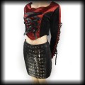 Spódnica mini z klamrami S rock punk gothic2.JPG