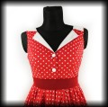 Sukienka Hell Bunny Vixen M Pin Up Karen czerwona w gorszki2.jpg