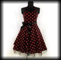 Sukienka Pin Up H&amp;R XL czarna w czerwone grochy.jpg
