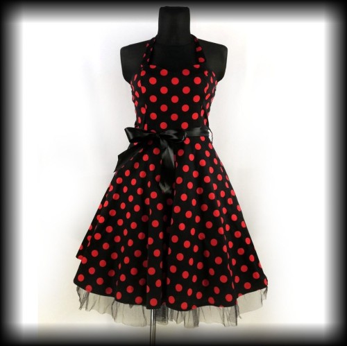 Sukienka Pin Up H&amp;R XL czarna w czerwone grochy.jpg