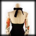 Sukienka Pin Up Collectif S fioletowa w aksamitne grochy5.jpg