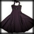 Sukienka Pin Up Collectif S fioletowa w aksamitne grochy6.jpg