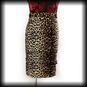 Spódnica Voodoo Vixen L/XL rockabilly ołówkowa panterka