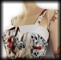 Sukienka Pin Up w czaszki i róże ML Black Roses4.jpg
