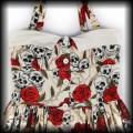 Sukienka Pin Up w czaszki i róże ML Black Roses7.jpg