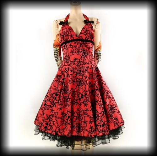 Sukienka Pin Up Collectif M czerwona old school tattoo.jpg