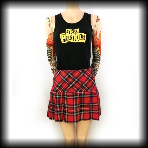 Spódnica Necessary Evil M mini w szkocką kratkę3.jpg