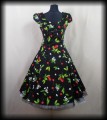 Sukienka Pin Up Hearts &amp; Roses r.S wisienki z rękawkami