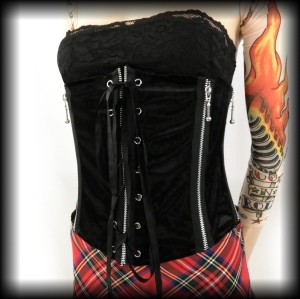 Gorset underbust L Sinister z zamkami