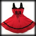 Sukienka H&amp;R XS czerwona gorsetowa Pin Up Gothic.jpg