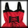 Sukienka H&amp;R XS czerwona gorsetowa Pin Up Gothic2.jpg