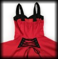Sukienka H&amp;R XS czerwona gorsetowa Pin Up Gothic4.jpg