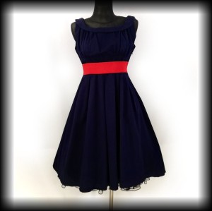 Sukienka Retro Lindy Bop L granatowa