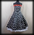Sukienka Pin Up w grochy r.XS vintage