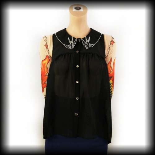 Bluzeczka retro S jaskółki old rockabilly.jpg