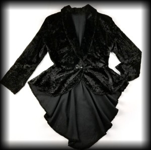 Frak żakiet welurowy M/L gotycki