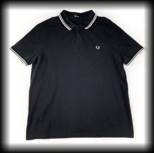 Polo Fred Perry XL granatowe z białą lamówką