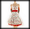 Sukienka Pin Up w truskawki S strawberry &amp; cream.jpg