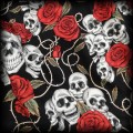 Sukienka Pin Up w czaszki i róże S Black Roses czarna6.jpg