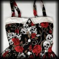 Sukienka Pin Up w czaszki i róże S Black Roses czarna7.jpg