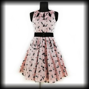 Sukienka Pin Up w koty XL Voodoo Vixen