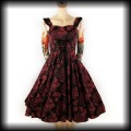 Sukienka Pin Up Gothic M Hearts &amp; Roses żakardowa.jpg