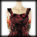 Sukienka Pin Up Gothic M Hearts &amp; Roses żakardowa 2.jpg