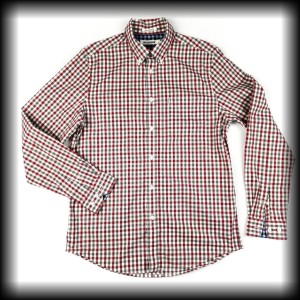 Koszula w kratę Ben Sherman L biało szaro czerwona