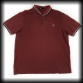 Polo Fred Perry XL bordowe z niebiesko granatową lamówką.jpg