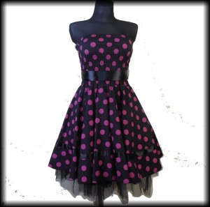 Sukienka Pin Up H&R różowe grochy S