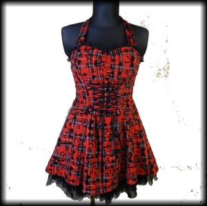 Sukienka Pin Up Punk H&R czerwona XL