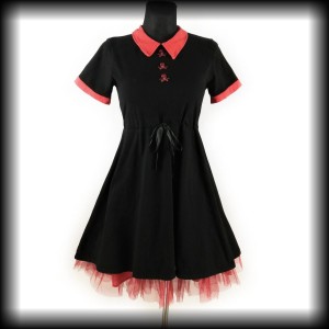Sukienka gothic lolita M/L z czaszkami