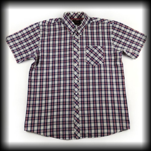 Koszula Ben Sherman XL krata szaro niebiesko czerwona.jpg