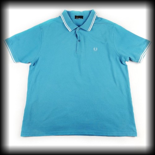Polo Fred Perry XXL jasno niebieskie z białą lamówką.jpg
