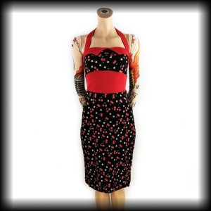 Sukienka Pin Up T BAR S/M ołówkowa w wisienki
