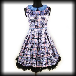Sukienka Retro Lindy Bop L/XL malowane konie