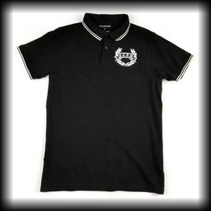 Polo ACAB S czarne z białą lamówką A.C.A.B.  