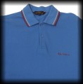 Polo Ben Sherman S niebieskie czerwono białymi lamówkami2.JPG