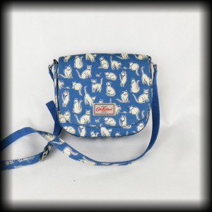 Torebka Cath Kidston błękitna w koty