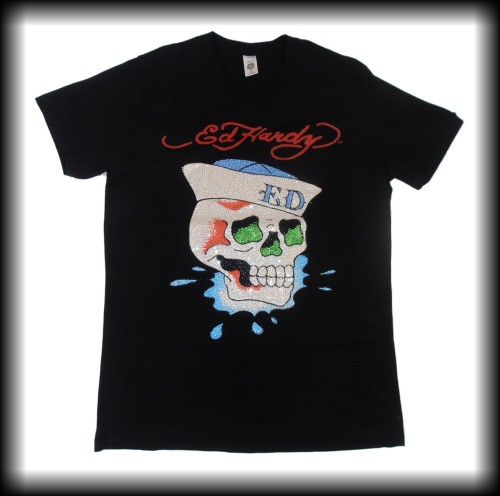 Koszulka Ed Hardy XXL czaszka marynarska.JPG