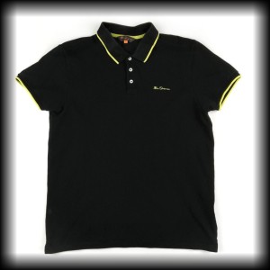 Polo Ben Sherman L czarne z żółtymi lamówkami 