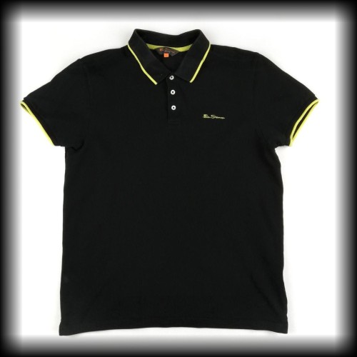 Polo Ben Sherman L czarne z żółtymi lamówkami.jpg