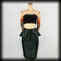 Spódnica Collectif ołówkowa S zielona z baskinką rockabilly.jpg