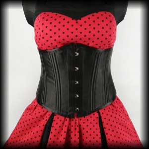 Gorset underbust XXL czarna satyna Shaperx