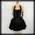 Sukienka Goth H&amp;R XS gorsetowa pajęczyny.jpg