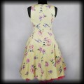 Sukienka Pin Up Hearts &amp; Roses L żółta retro w kwiaty4.jpg
